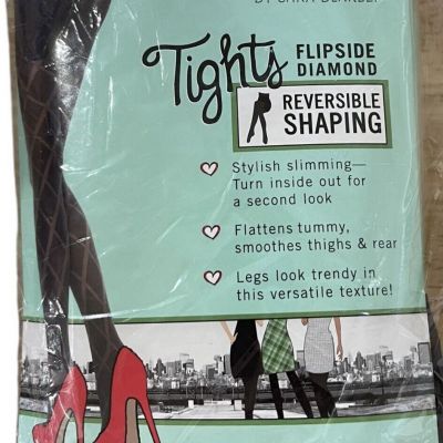 Spanx Assets Tights Flipside Diamond Reversible Shaping Sz 5 Black Nwt